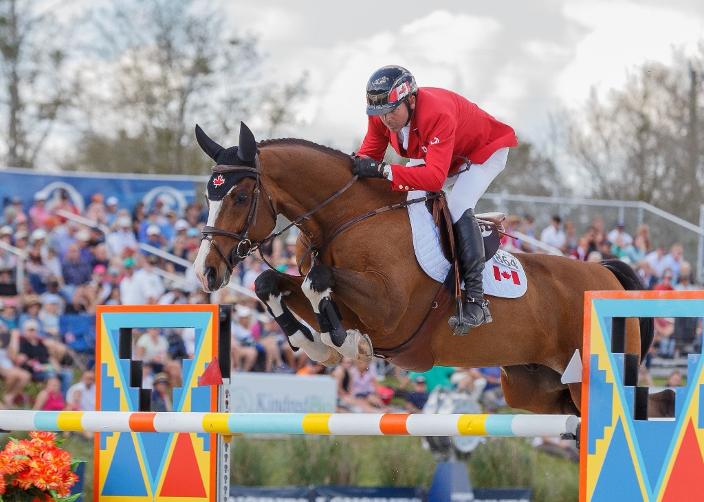 Eric Lamaze was double clear riding in the anchor position for Canada aboard Coco Bongo, owned by Artisan Farms and his own Torrey Pines Stable.  Photo Credit – Starting Gate Communications