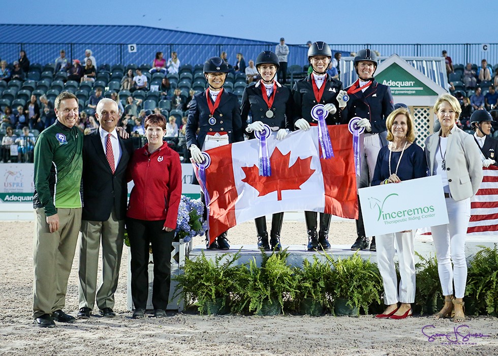 silver for canadian dressage team in florida