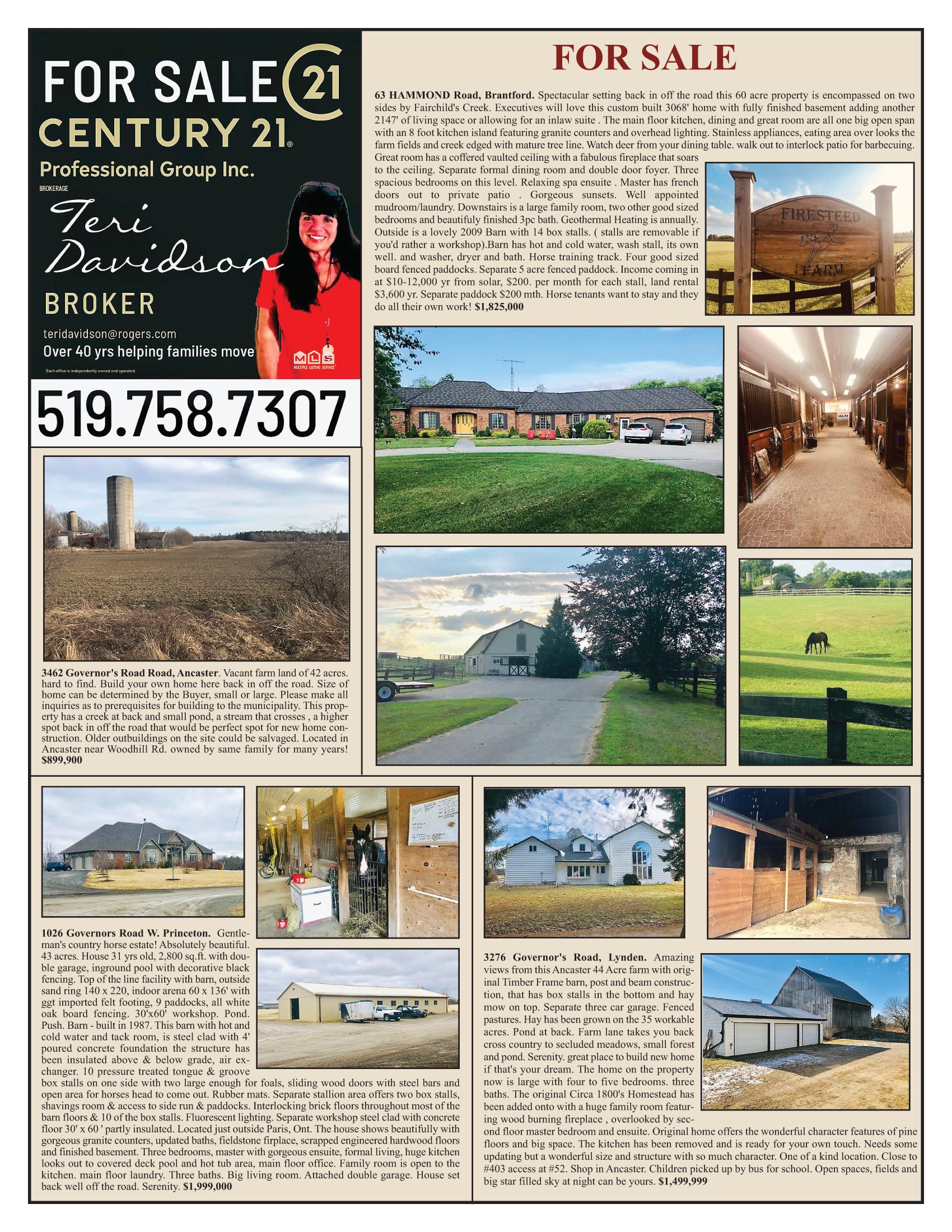 Century 21 Teri Davidson ad
