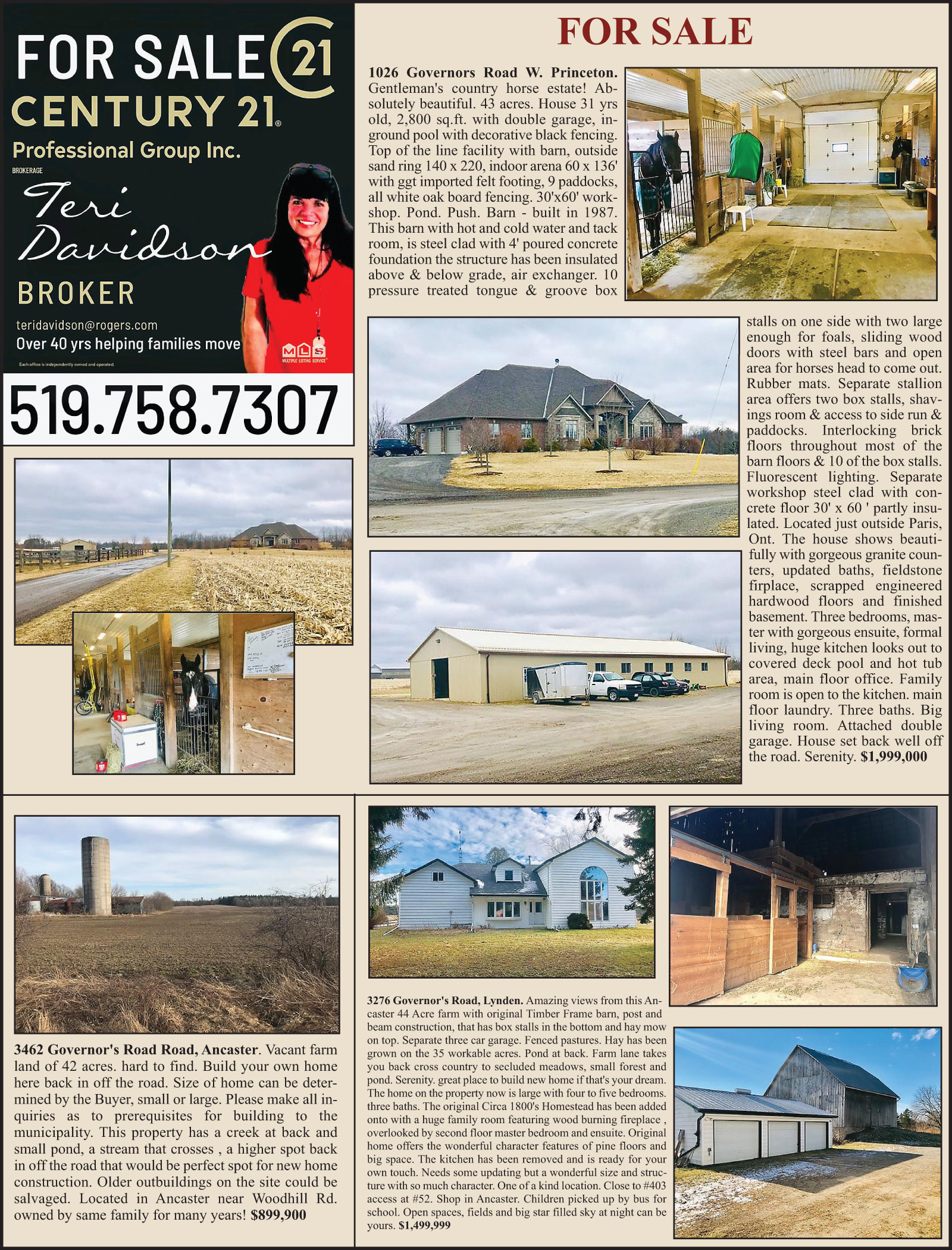 Century 21 Teri Davidson ad