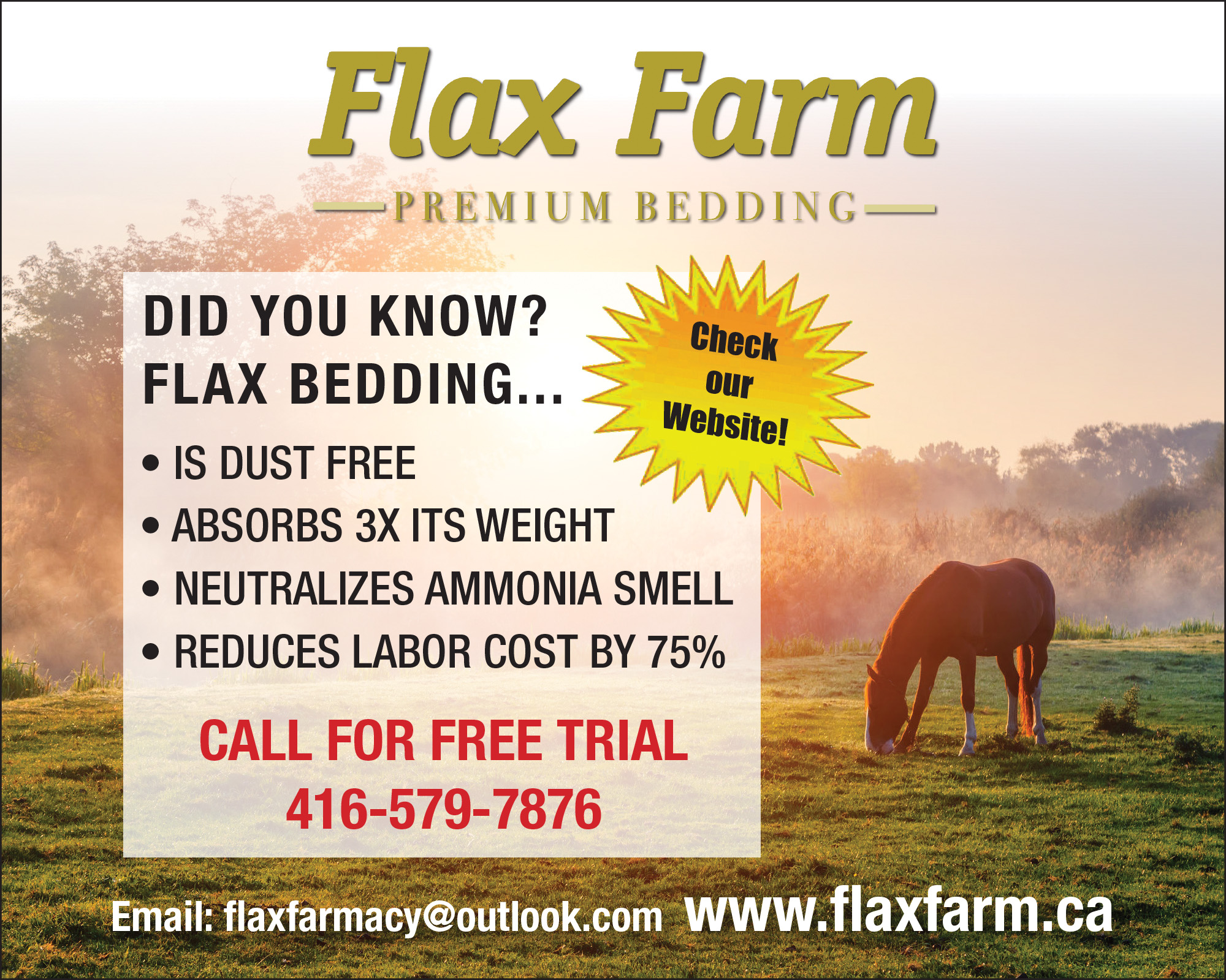 flax farm ad