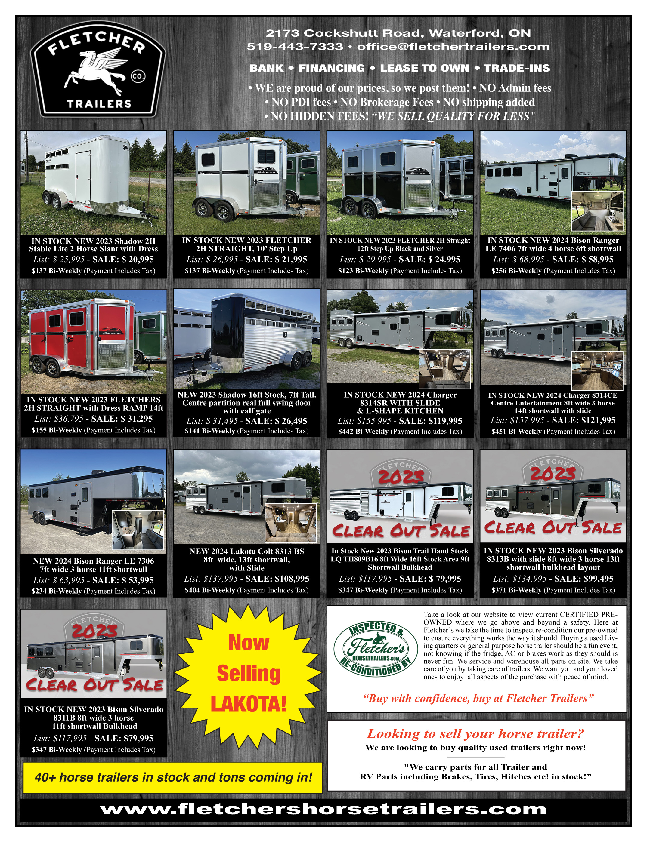 Fletcher's Horse Trailers