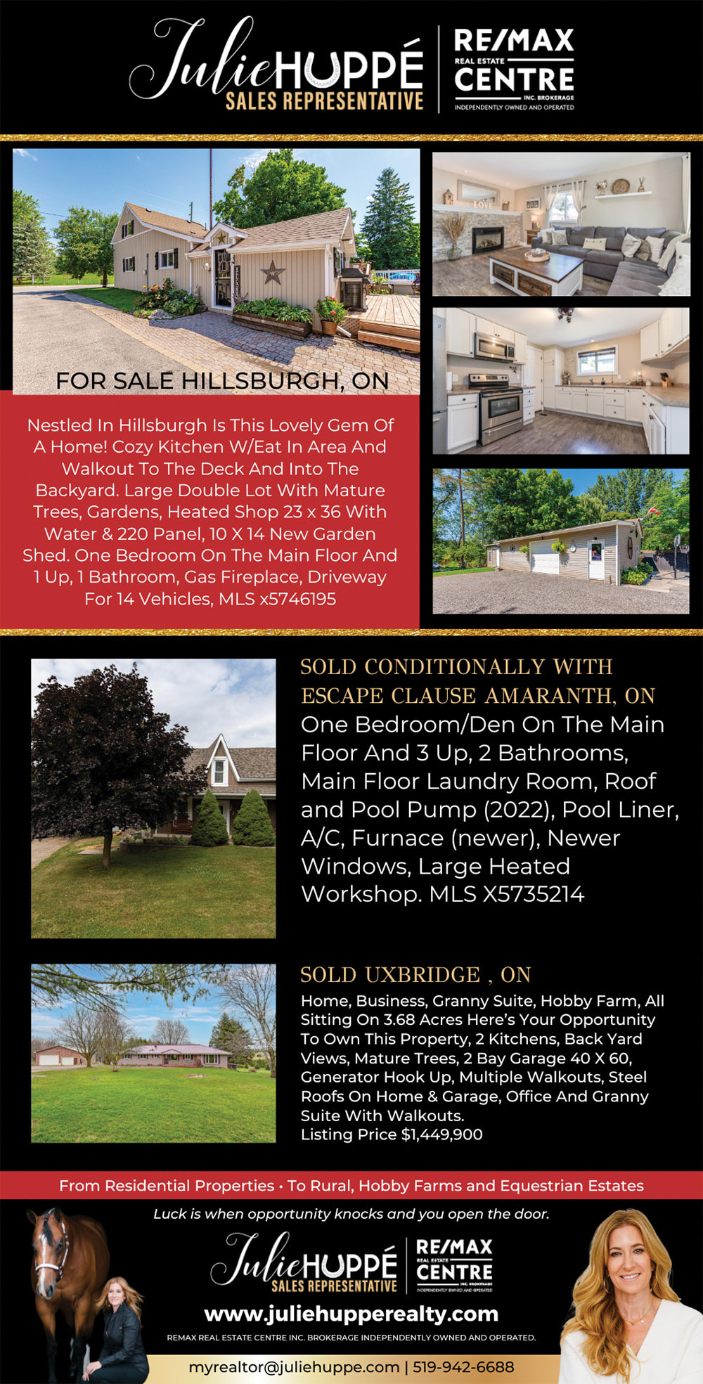 Julie Huppé Real Estate The Rider Marketplace