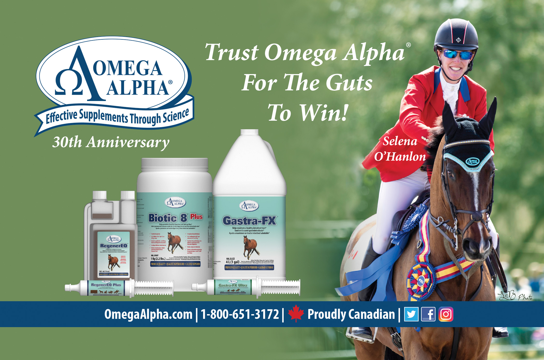 Omega Alpha health products for serious equestrian competitors