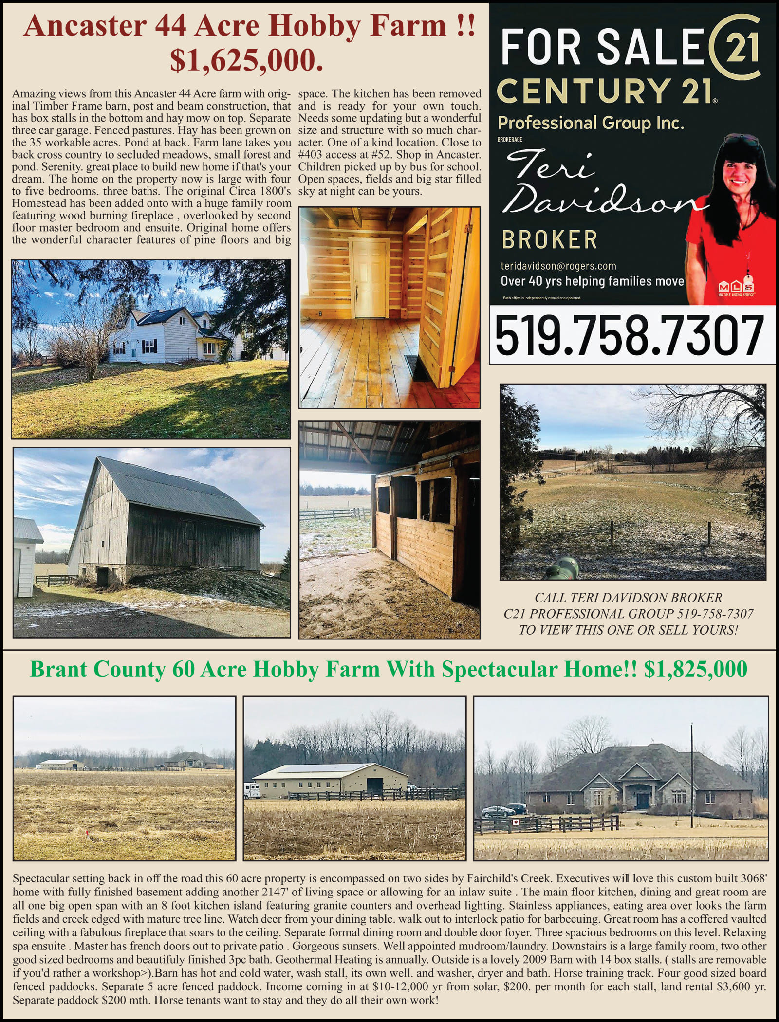 Century 21 Terry Davidson ad