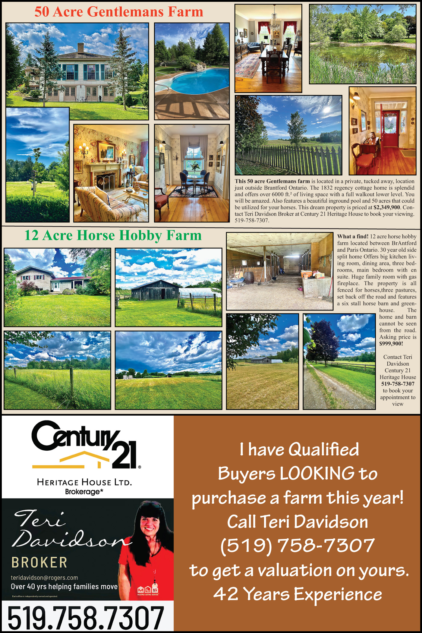 Century 21 Teri Davidson ad
