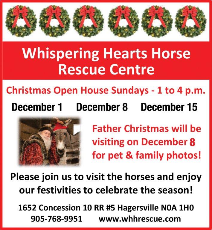 Whispering Hearts Horse Rescue Open House ad