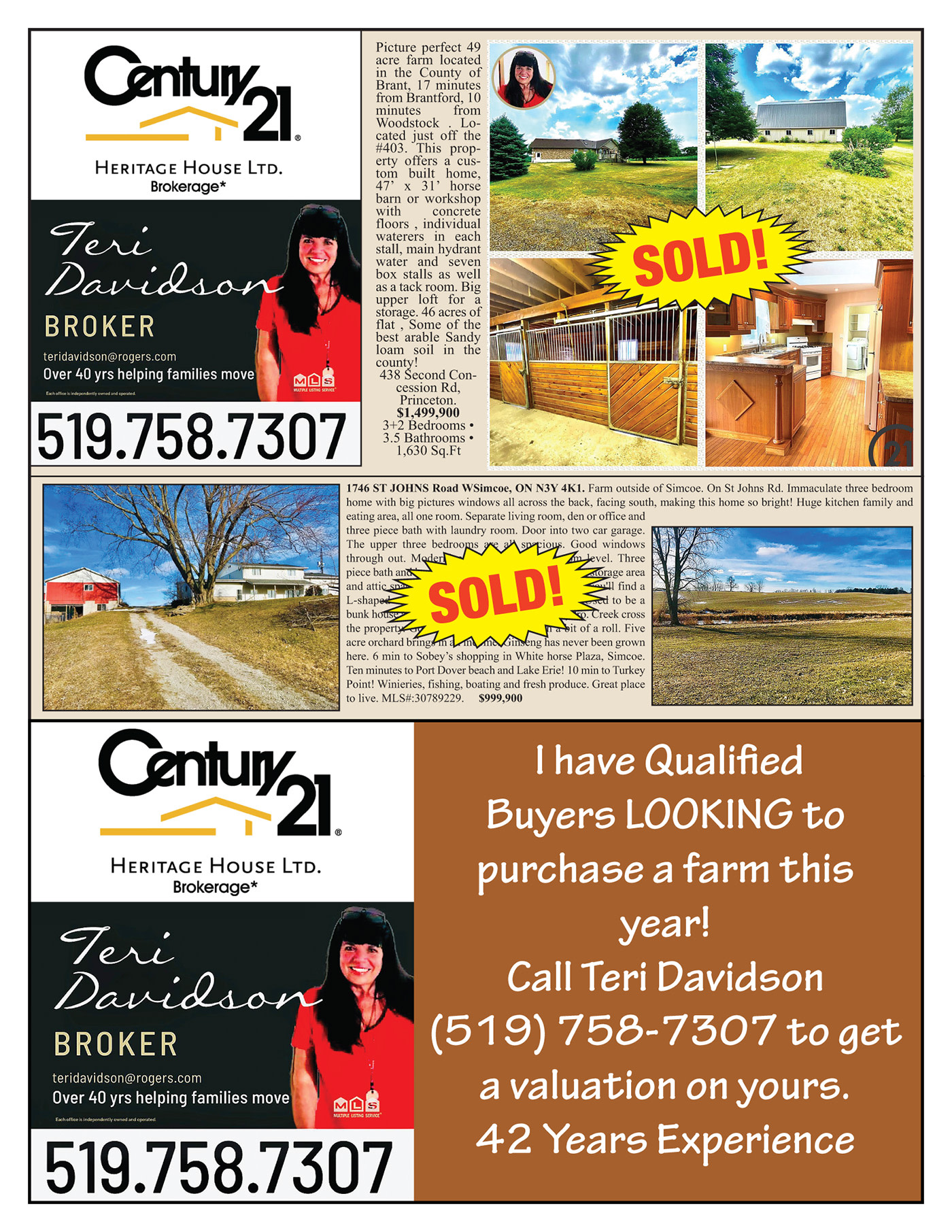 Century 21 Teri Davidson ad