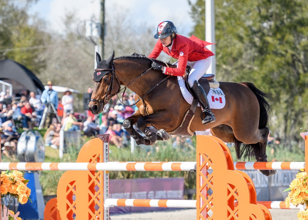 Tiffany Foster of North Vancouver, BC, and Brighton, owned by Andy and Carlene Ziegler’s Artisan Farms and Torrey Pines Stable.  